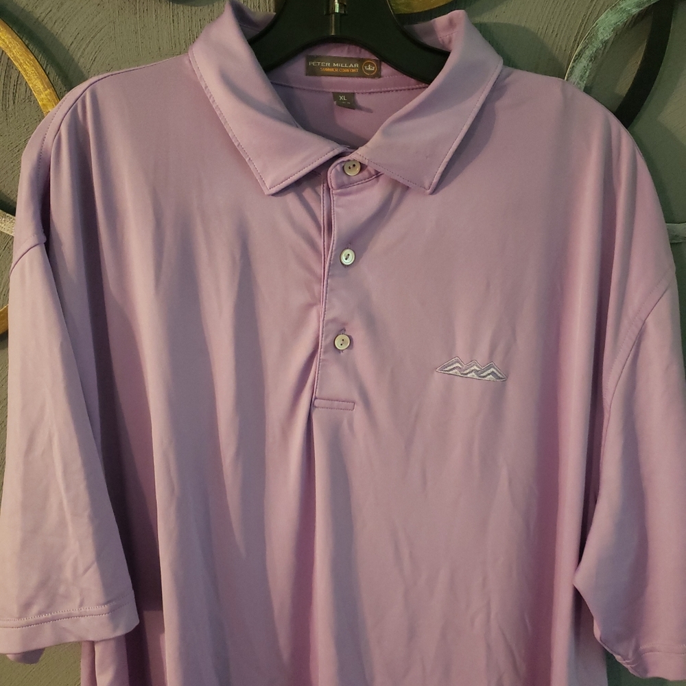 Peter Millar Summer Comfort Polo Shirt Desert Mountain Club Size XLarge